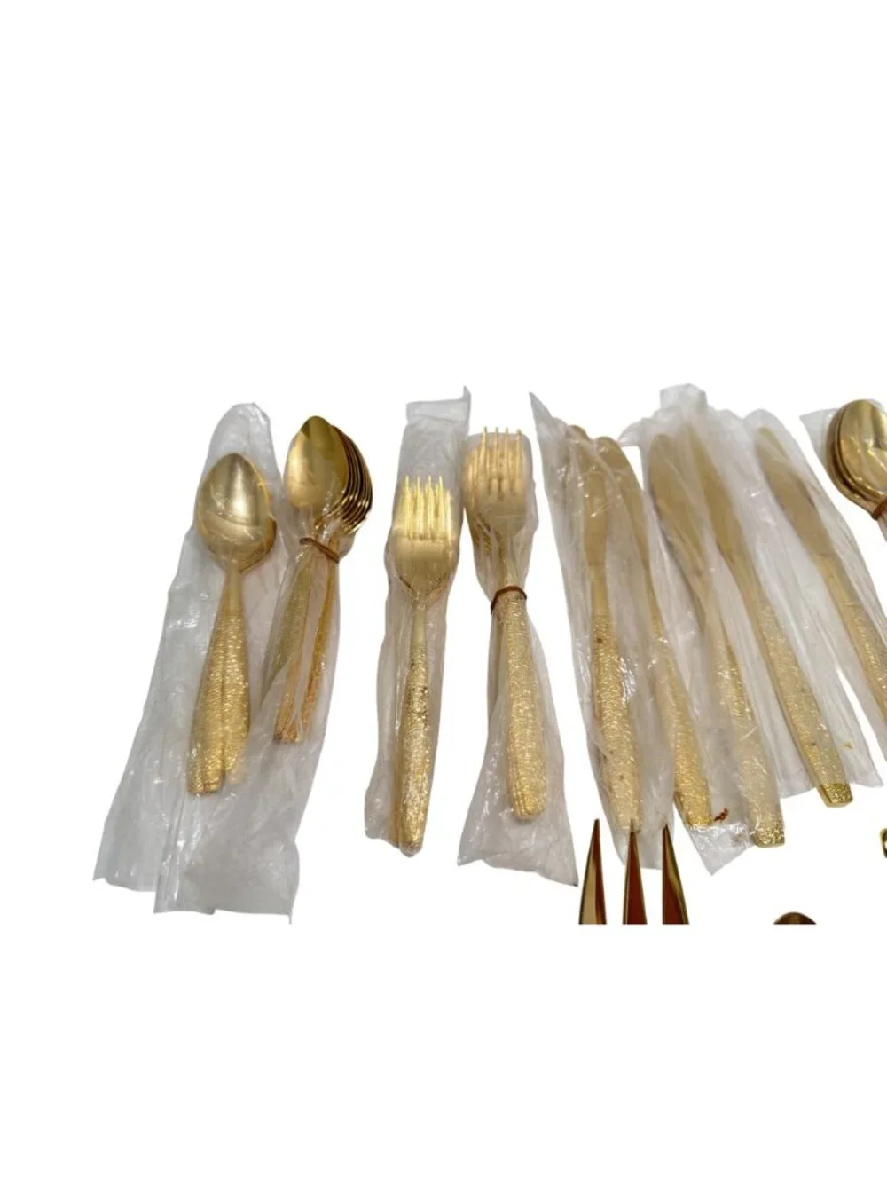 Vintage Gold Lifetime Stainless Silverware 46 Piece Set Taiwan Holiday Settings